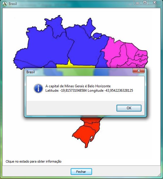 Mapa de Brasil com Info